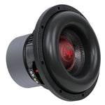 10-inch quad stack subwoofer with black composite cone and red AMP logo