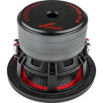 Audiopipe 8-inch subwoofer motor assembly with red logo plate and terminals