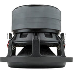 Audiopipe 8-inch subwoofer rear view with mounting bracket and speaker leads