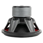 15-inch subwoofer motor basket with gray fins and black mounting base
