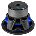 Audiopipe 12-inch subwoofer driver with blue suspension and black basket