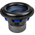 12-inch Audiopipe DVC subwoofer with black frame and blue speaker surround