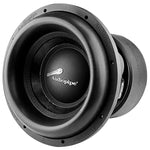 Audiopipe 12 in DVC subwoofer driver, black cone and dust cap with Audiopipe logo