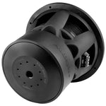 12-inch subwoofer speaker rear side showing mounting holes and speaker terminals