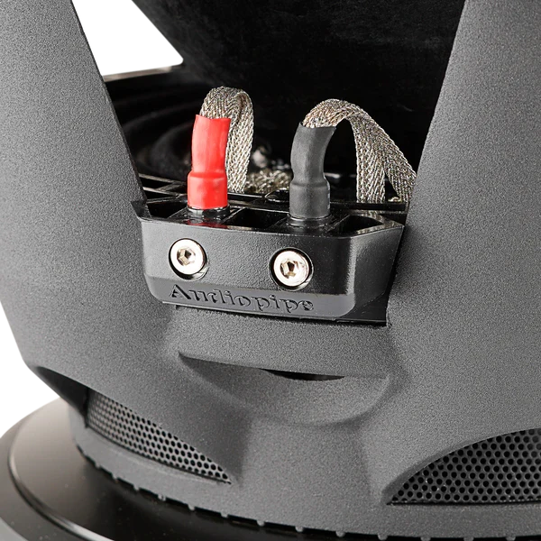 Audiopipe subwoofer terminal plate with two screw posts and wiring connectors