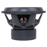 15-inch Audiopipe competition subwoofer top view with terminal blocks and red wire