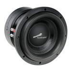 Audiopipe competition subwoofer with black cone and dust cap, front view