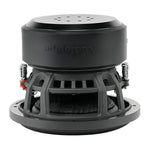 Audiopipe subwoofer rear view with vented frame and black magnet housing