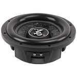 Black shallow-mount subwoofer driver with Audiopipe logo on front cone