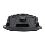 Car subwoofer top view with black housing and cone surround detail