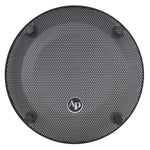 12-inch subwoofer mesh grill, dark round grille with four mounting screws and AP logo