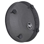 Audiopipe 8-inch subwoofer mesh grill with black circular guard and four mounting screws