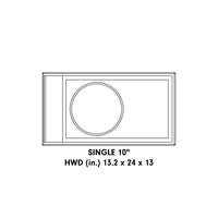 Unloaded Single 10" Coated Enclosure