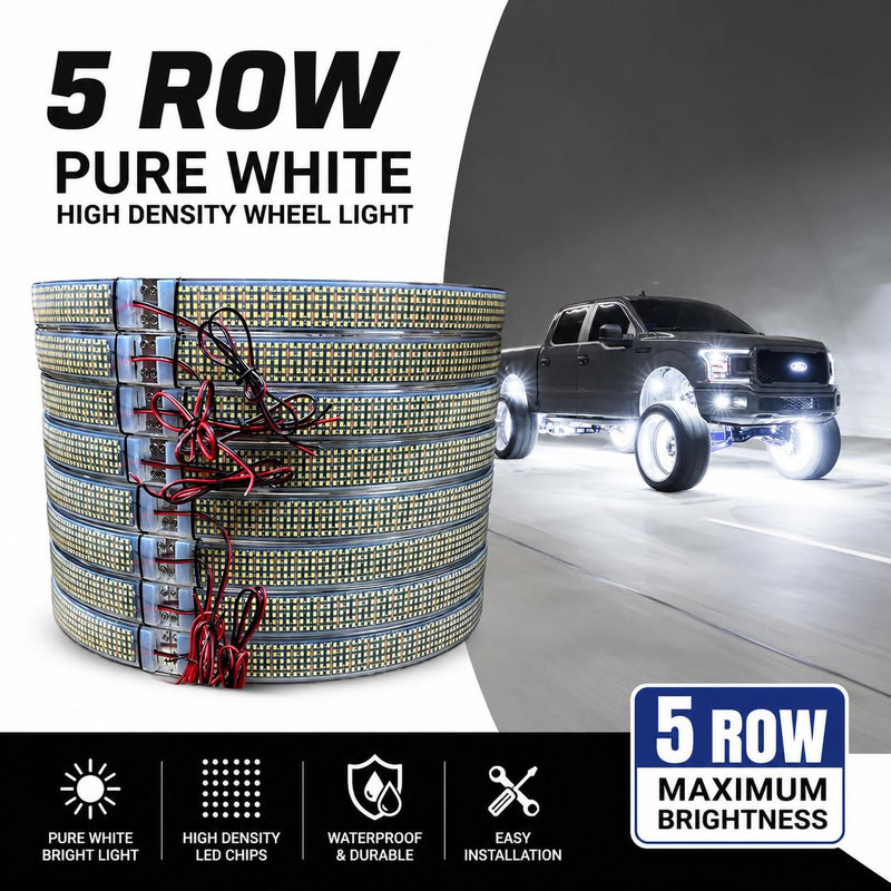 5 row wheel light high density pure white