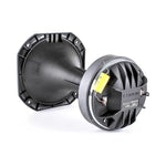 Speaker compression driver with black housing, grille, and wiring terminals