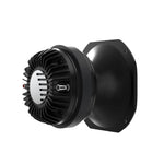 Black 2-inch compression driver with aluminum horn and metal heatsink fins
