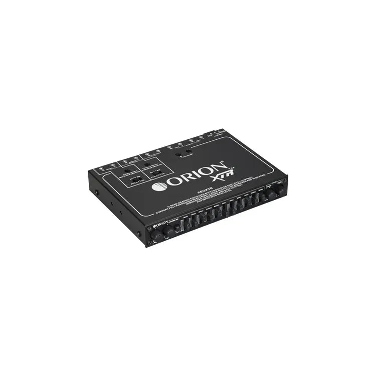 ORION 11-band parametric equalizer rack unit, black metal housing, front control panel