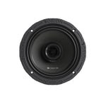 Black 8-inch coaxial midrange speaker with centered cone and mounting holes