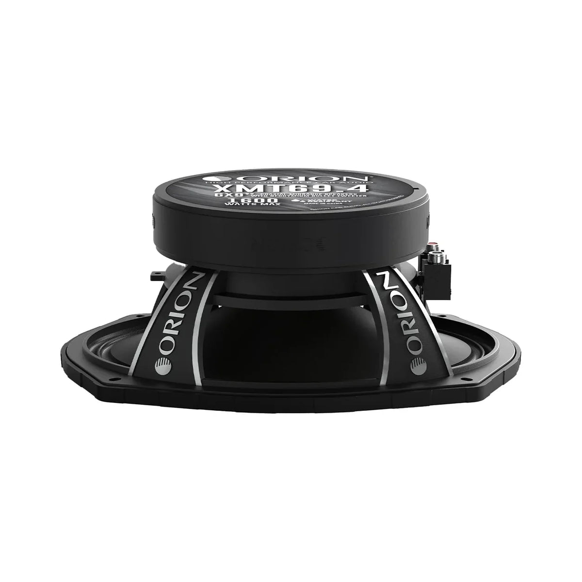 Black ORION coaxial speaker with XMT69.2 label and front mounting ring