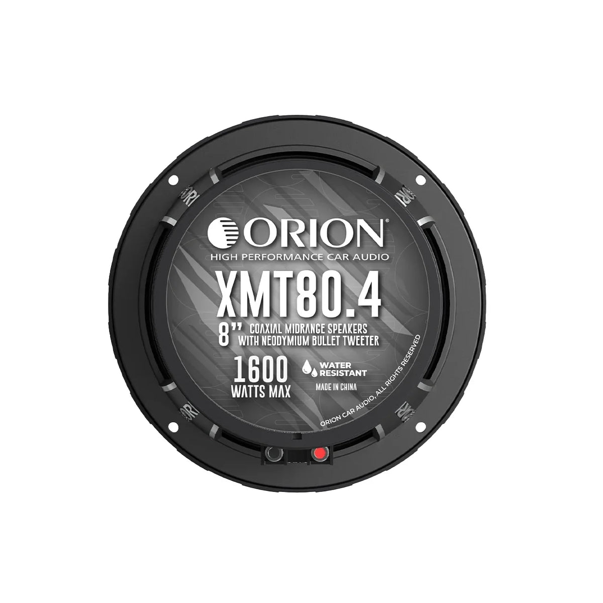 ORION XMT80.4 8-inch coaxial midrange speaker with printed front label