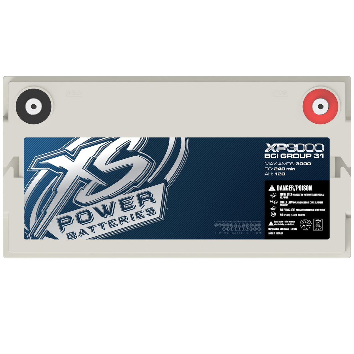 XS Power XP3000 12V AGM Secondary Reserve Battery