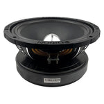 10-inch midbass speaker showing rear frame with exposed wiring and terminal area.