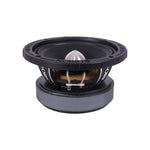 6.5-inch midbass car speaker, rear view with exposed terminals and cone