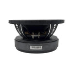 Black Orion 8-inch midbass speaker with underside showing terminals and mounting basket