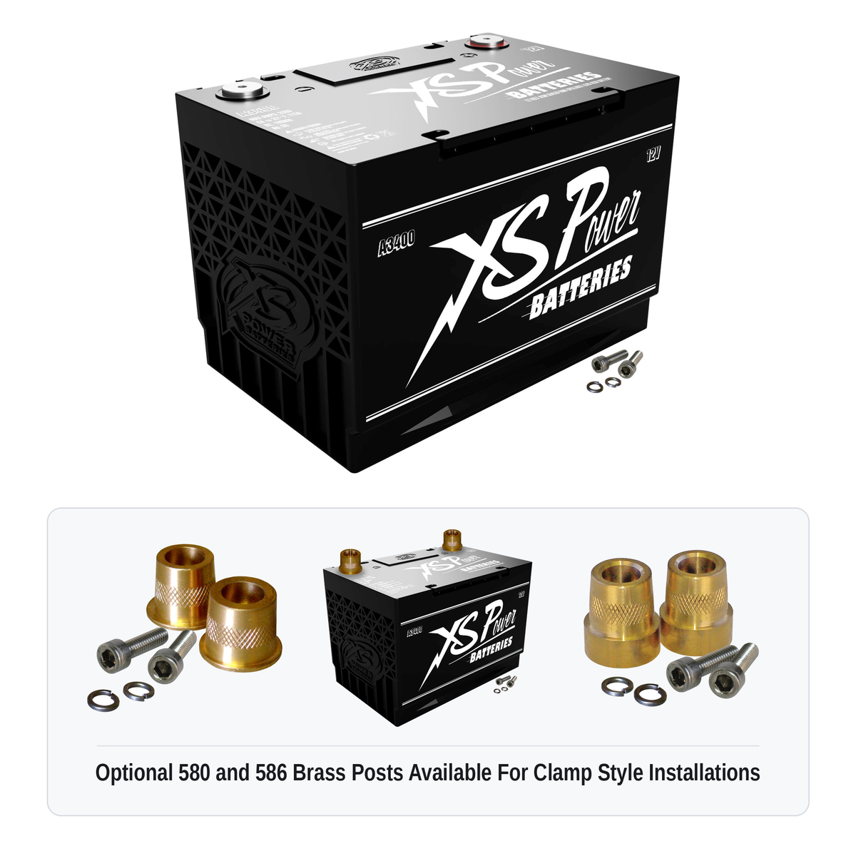 XS Power A3400 Group 34 Vintage 12V AGM Battery