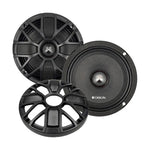 6.5-inch Orion midrange speaker driver, black grille and cone with silver center dome