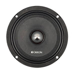 Orion 6.5-inch midrange speaker driver front, dark cone with silver center cap