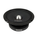 Black 8-inch midrange speaker driver with silver dome center
