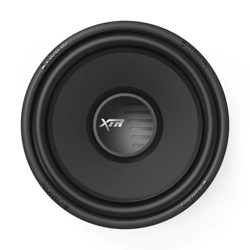 Black 15-inch car subwoofer driver with XTR logo on front cone