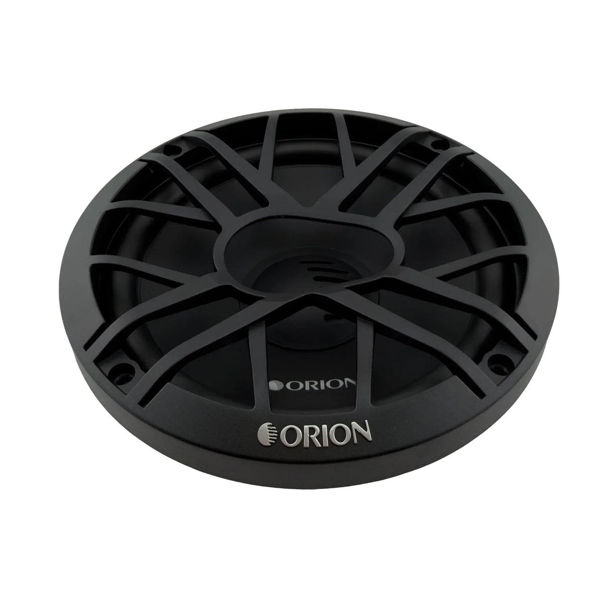 Black speaker tweeter-style driver with radial grille and ORION label