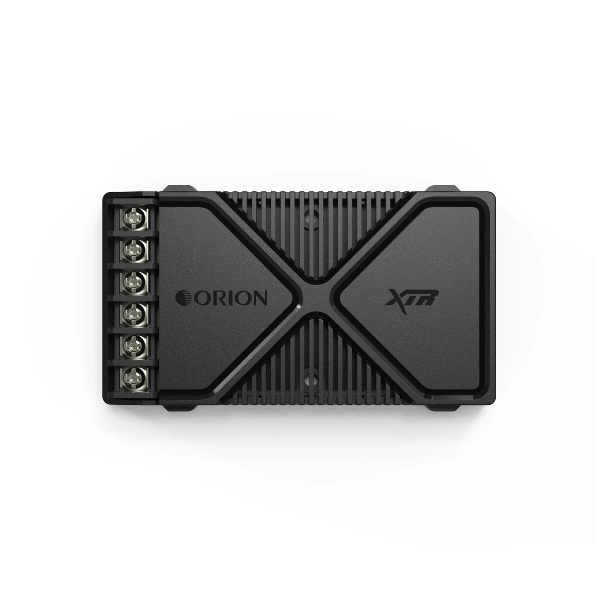 Black crossover network box with terminals and ORION and XTR markings