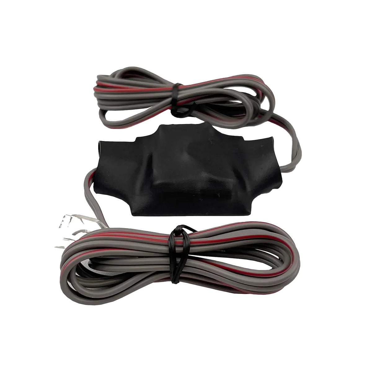 Silk dome tweeter wiring kit with two cable sets and black protective module