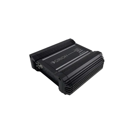 Orion XTR monoblock car amplifier with black metal housing and top heatsink fins