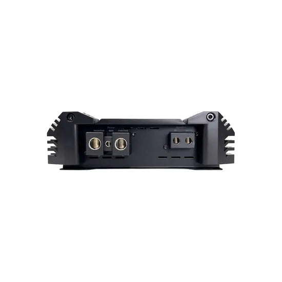 Orion XTR1500.1Dz rear input/output terminals with metal connector ports