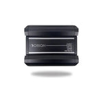 Orion XTR1500.1Dz black monoblock amplifier front view, logo centered