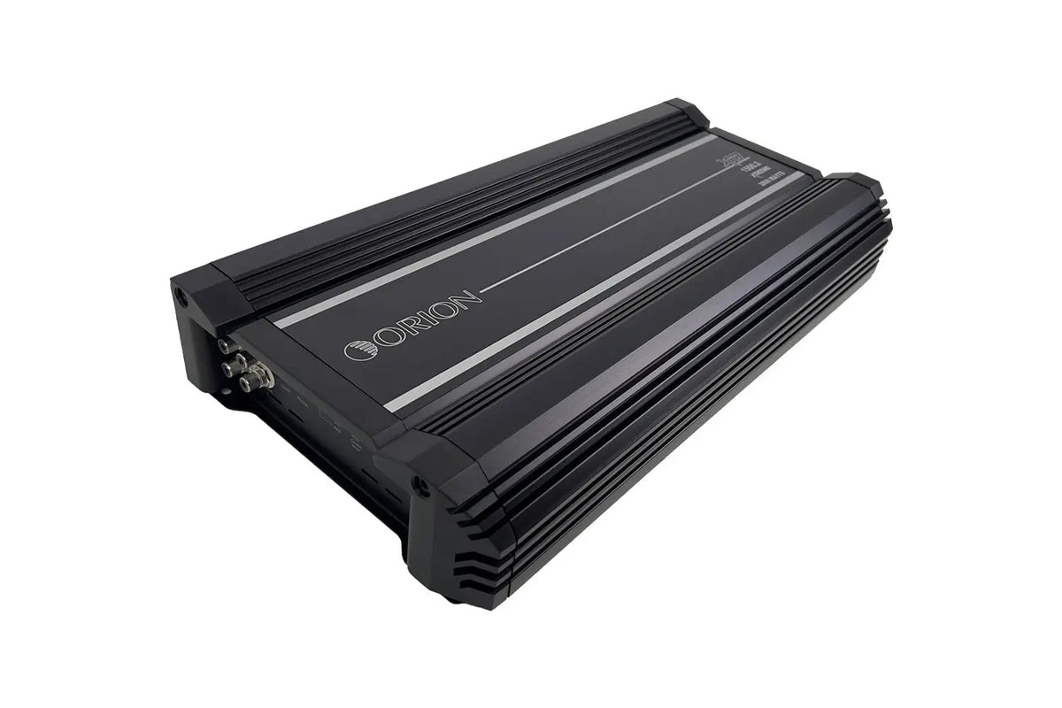 Orion XTR1500.2 2-channel car amplifier with ribbed black metal heat sink