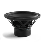 Black car subwoofer with XTR logo, showing rear cone and frame mounting