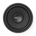 Black car subwoofer with XTR logo center cap and rubber surround