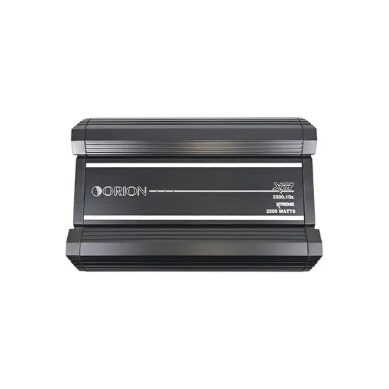 Orion XTR2500.1Dz monoblock amplifier front panel, black with XTR2 badge