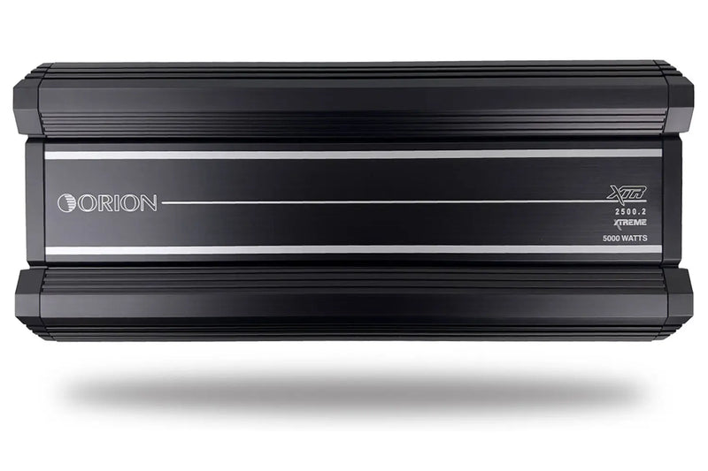 Orion XTR2500.2 2-channel car amplifier, black ribbed aluminum body