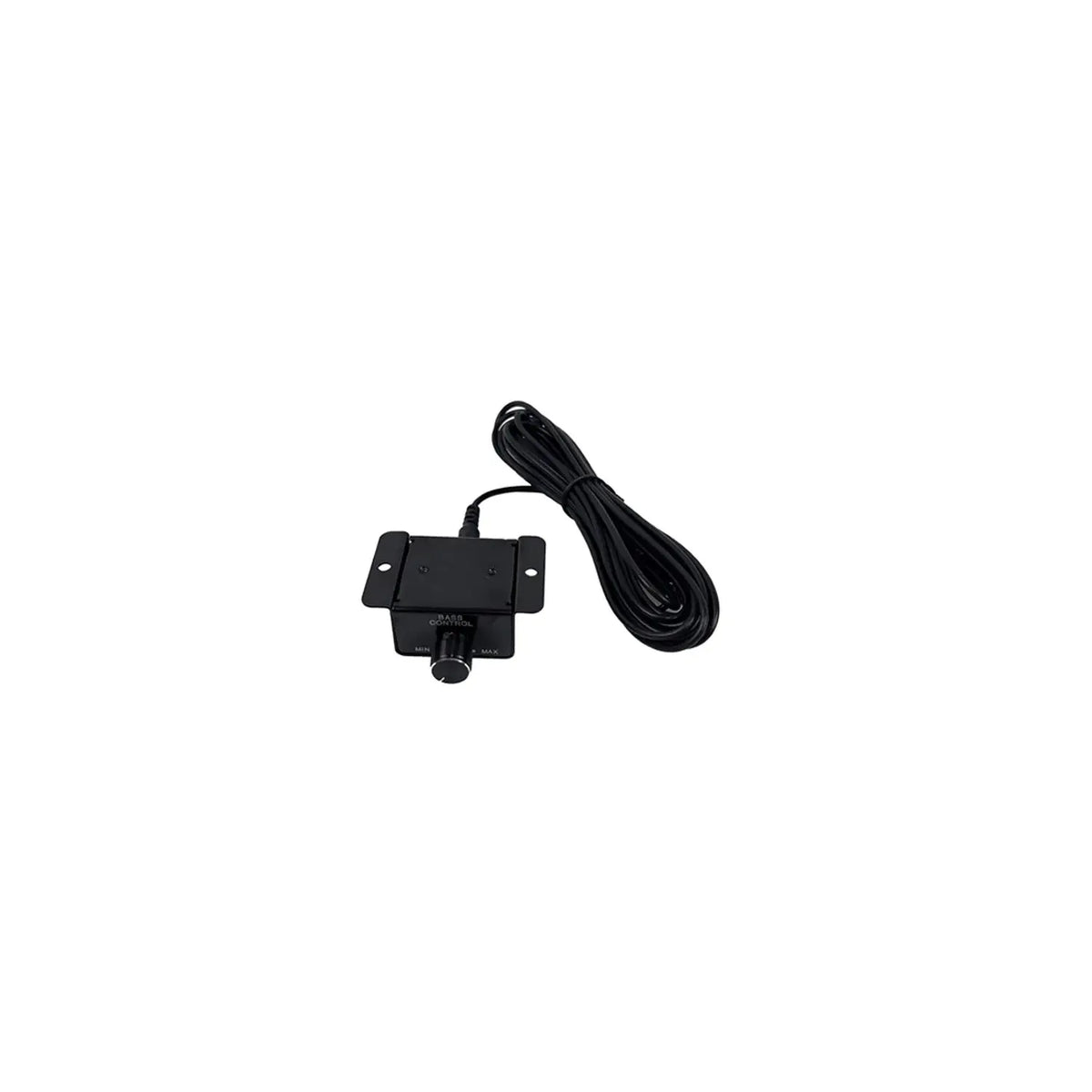 Small black accessory module with attached cable