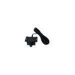 Small black accessory module with attached cable