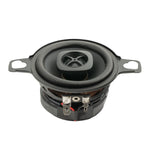 Single black coaxial speaker with exposed terminals and mounting brackets