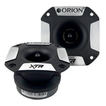 Pair of black 3.4" bullet tweeters with XTR logo and ORION branding