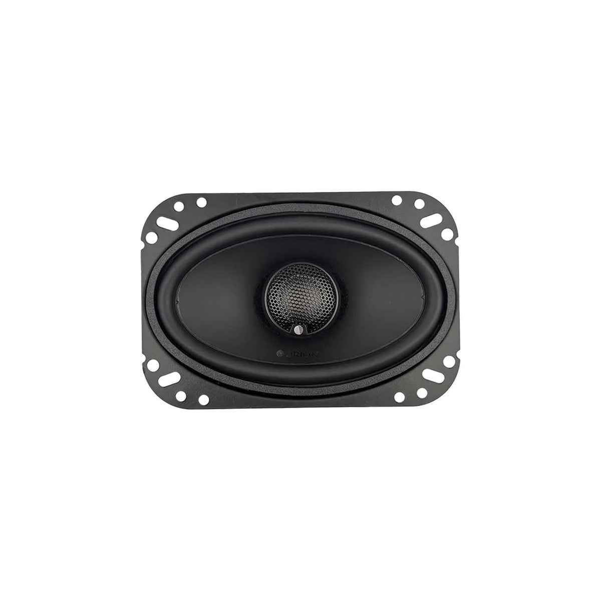 Orion 4x6" coaxial speaker, black front grille with centered tweeter