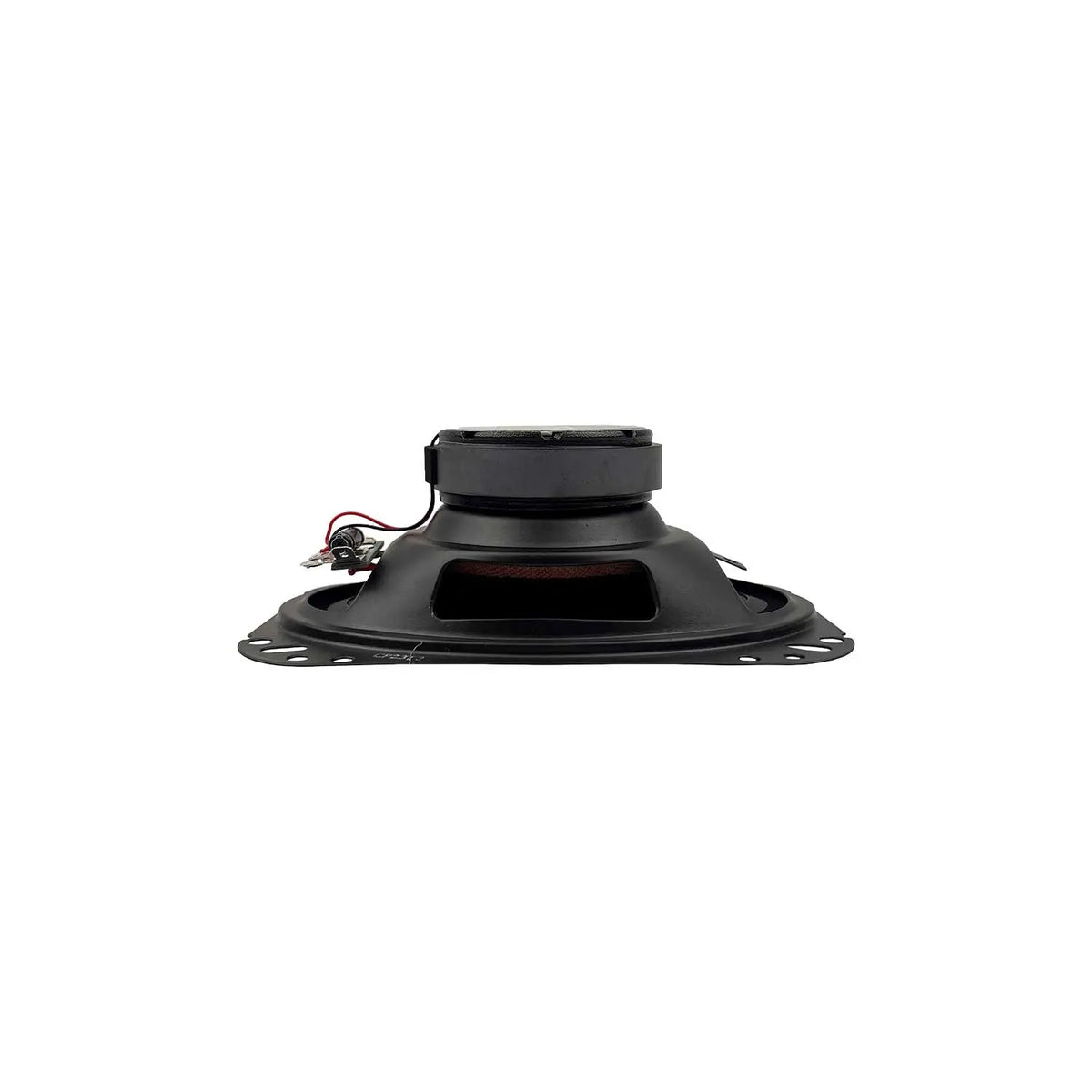 Orion 4x6" coaxial speaker, rear view with exposed mounting frame